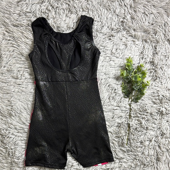 Minnie Mouse Black and Pink Polka Dot Leotard size 8/10 - Picture 2 of 3